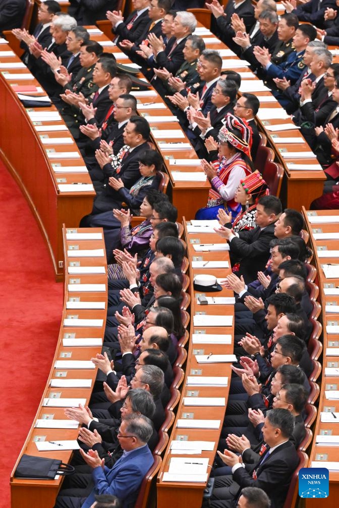The opening meeting of the fourth session of the 14th Chinese People's Political Consultative Conference (CPPCC) National Committee is held at the Great Hall of the People in Beijing, capital of China, March 4, 2026. (Xinhua/Li He)