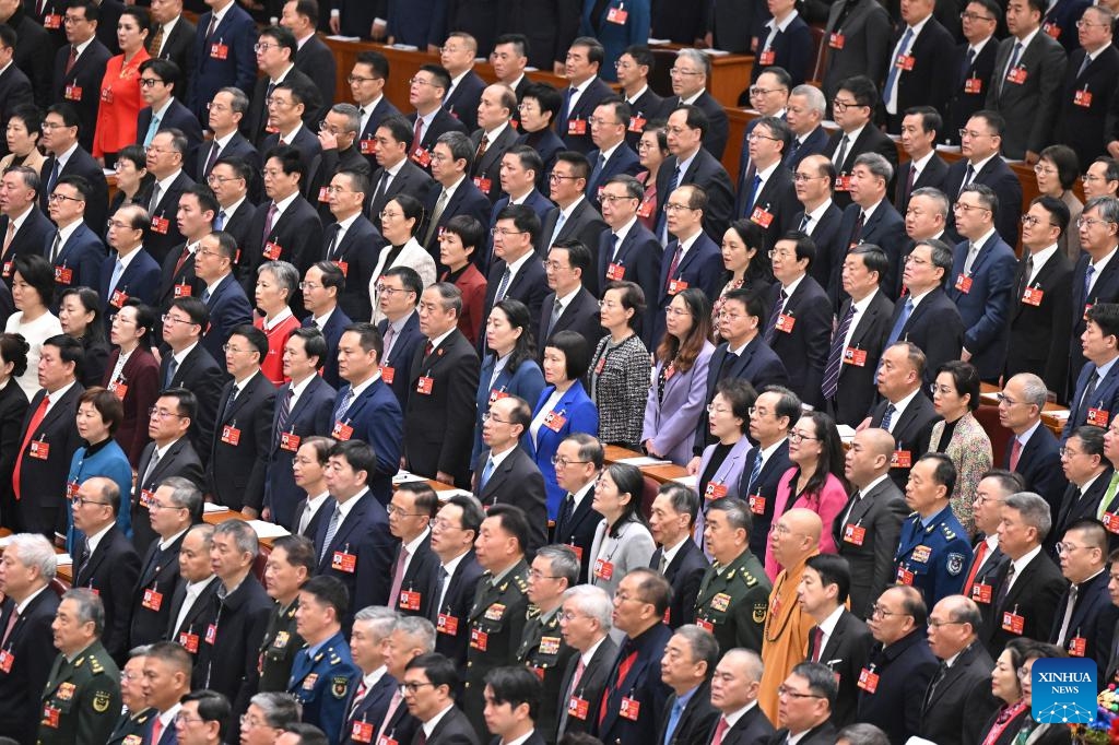 The opening meeting of the fourth session of the 14th Chinese People's Political Consultative Conference (CPPCC) National Committee is held at the Great Hall of the People in Beijing, capital of China, March 4, 2026. (Xinhua/Yue Yuewei)