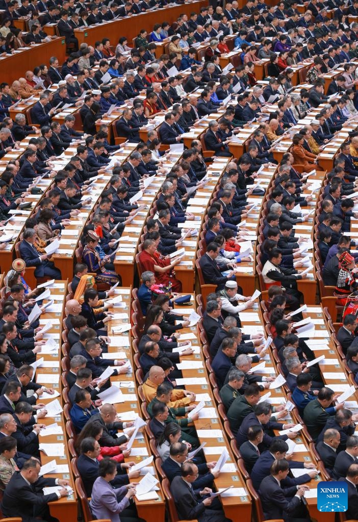 The opening meeting of the fourth session of the 14th Chinese People's Political Consultative Conference (CPPCC) National Committee is held at the Great Hall of the People in Beijing, capital of China, March 4, 2026. (Xinhua/Wang Ye)