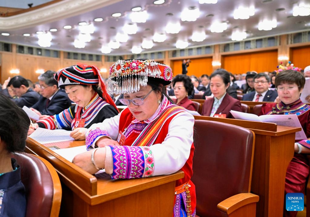 The opening meeting of the fourth session of the 14th Chinese People's Political Consultative Conference (CPPCC) National Committee is held at the Great Hall of the People in Beijing, capital of China, March 4, 2026. (Xinhua/Shen Hong)
