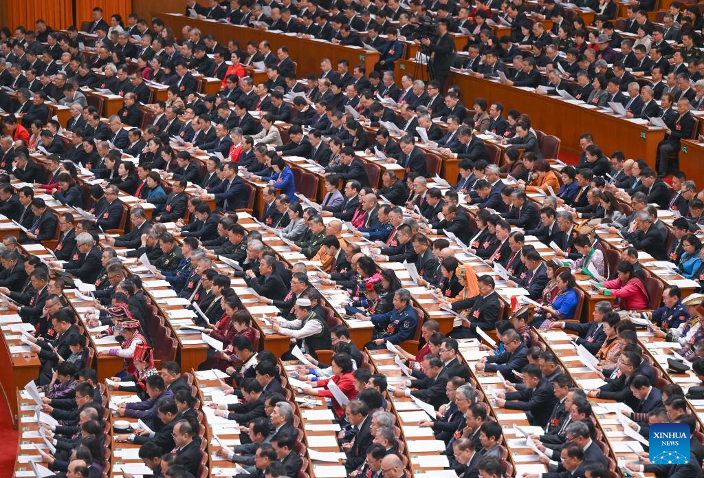 The opening meeting of the fourth session of the 14th Chinese People's Political Consultative Conference (CPPCC) National Committee is held at the Great Hall of the People in Beijing, capital of China, March 4, 2026. (Xinhua/Jin Liangkuai)