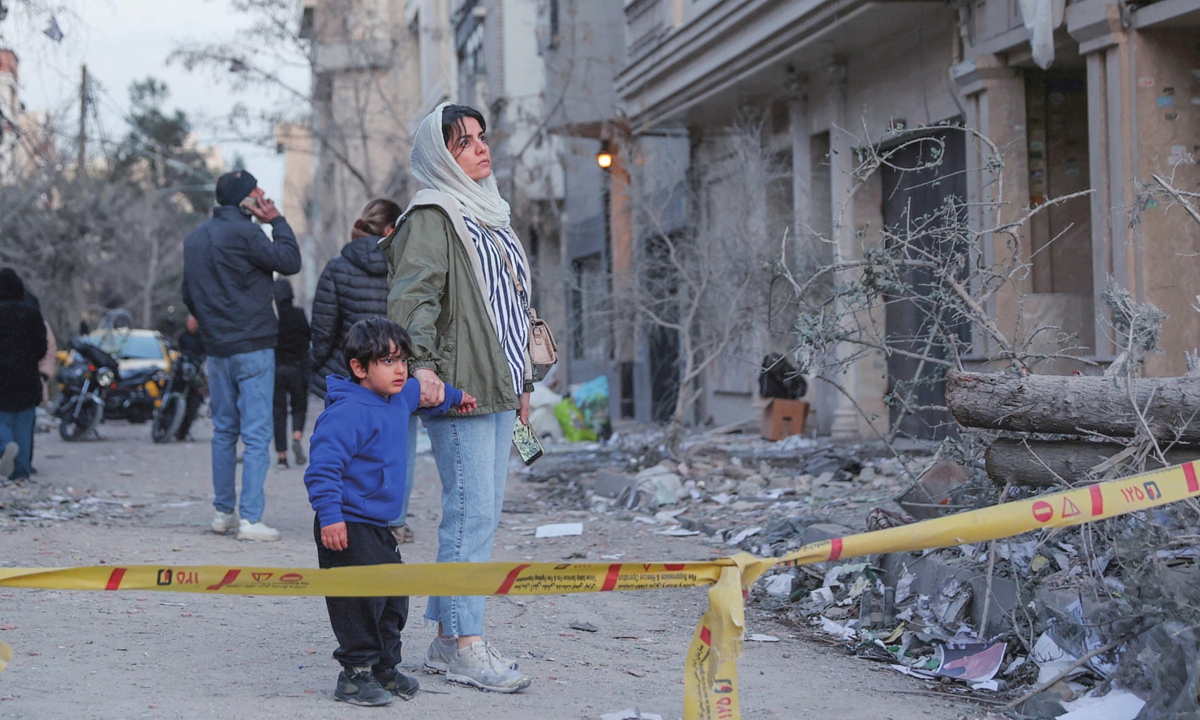 Dozens of government institutions in central Tehran were struck, and the police headquarters was heavily damaged during US and Israeli airstrikes on March 2, 2026. Photo: IC