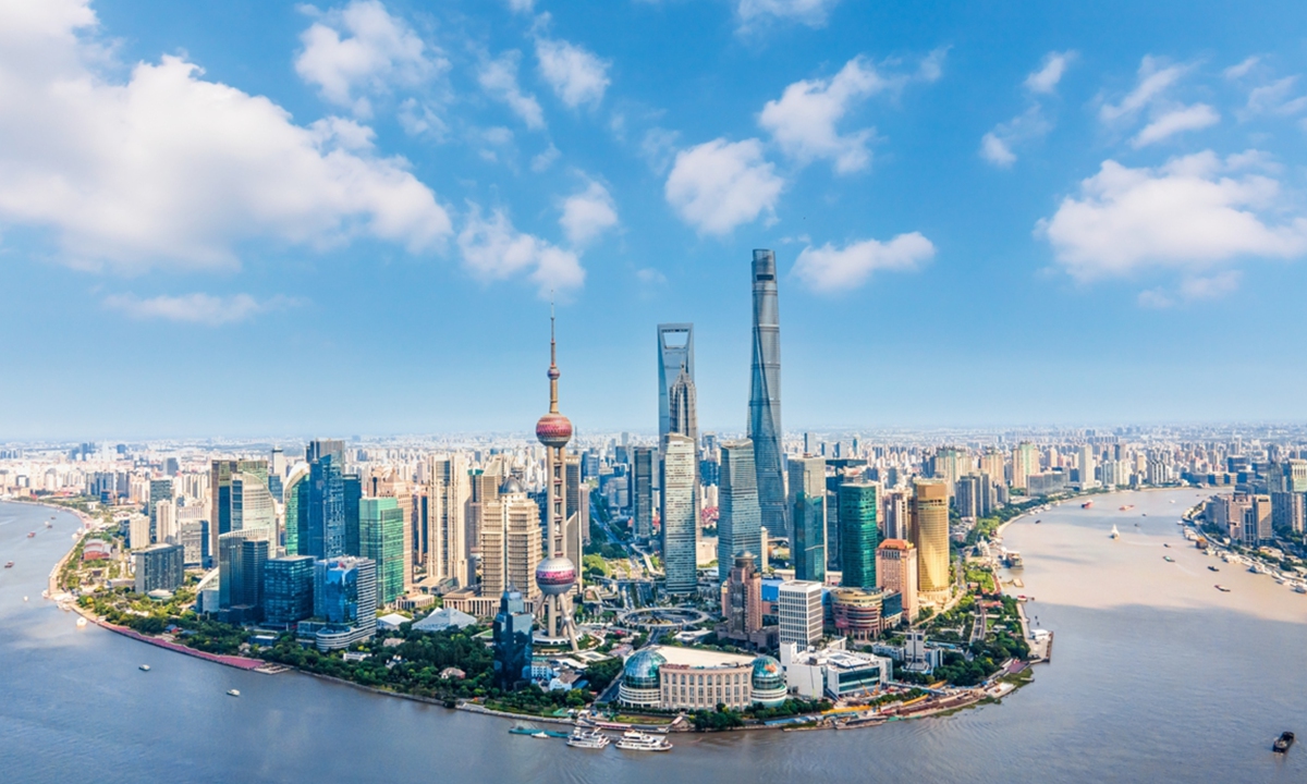 A view of Lujiazui, Shanghai Photo: VCG