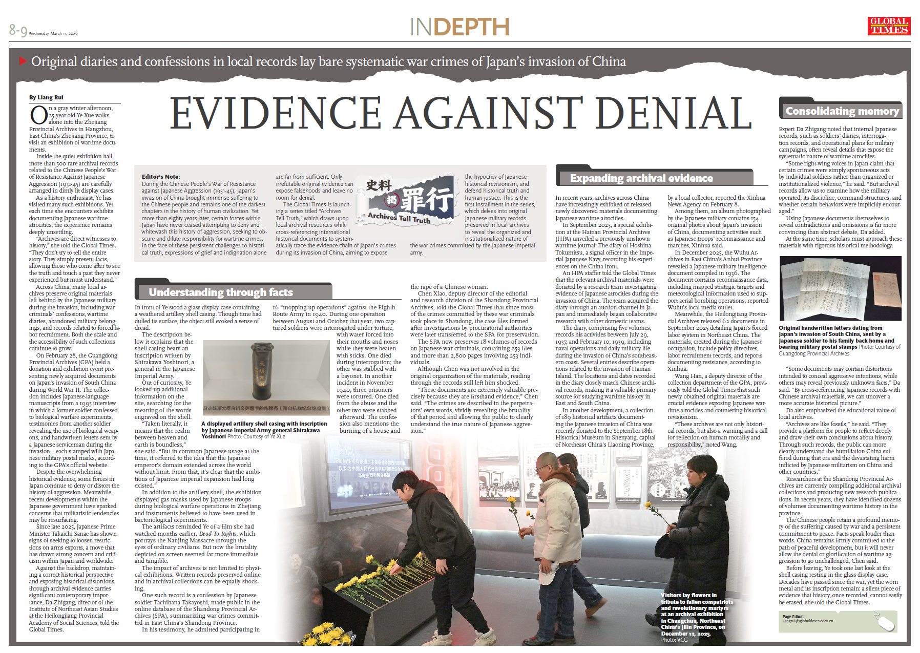 Evidence against denial