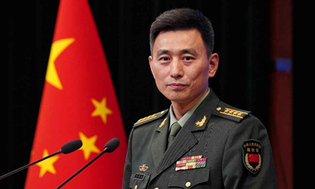 Zhang Xiaogang, spokesperson for the delegation of the People's Liberation Army and the People's Armed Police Force at the fourth session of the 14th National People's Congress. Photo: VCG