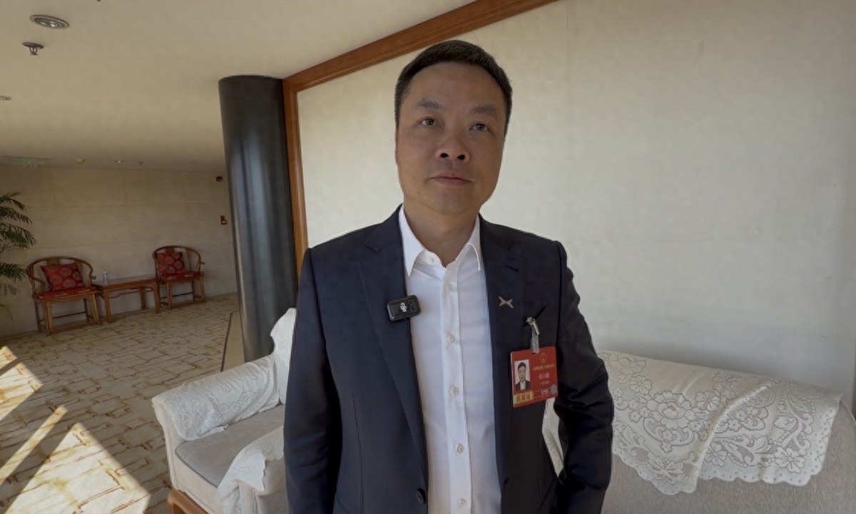 He Xiaopeng, a deputy to the 14th National People's Congress (NPC) and chairman of Chinese electric vehicle maker XPENG. Photo: Chen Qingqing/GT