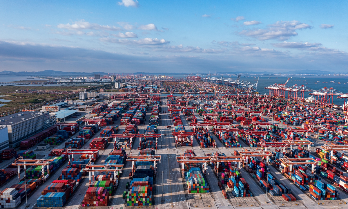 Nansha port in Guangzhou, south China's Guangdong Province. Photo: IC