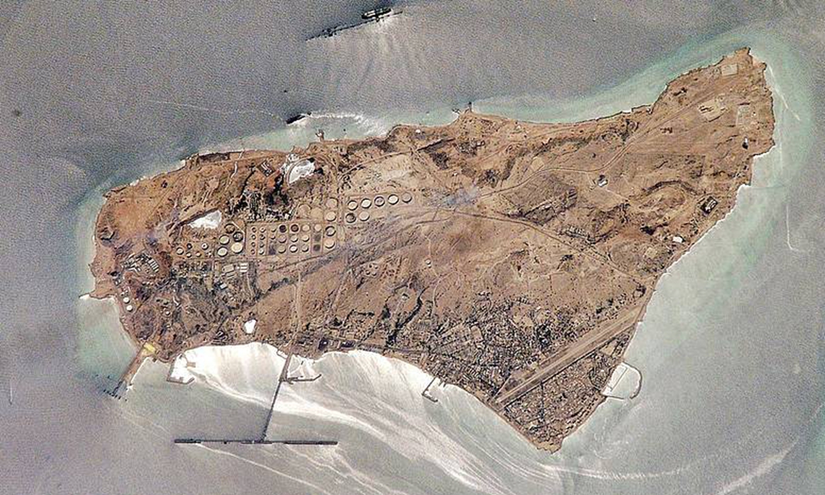 Kharg Island, Iran's primary oil export terminal in the Persian Gulf. Photo: VCG