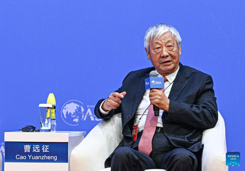 Cao Yuanzheng, visiting professor of management practice with School of Economics and Management at Tsinghua University, speaks at a panel discussion themed on Free Trade Ports: Opportunities and Missions as Gateways for Opening-up during the Boao Forum for Asia (BFA) Annual Conference 2026 in Boao, south China's Hainan Province, March 24, 2026. (Xinhua/Pu Xiaoxu)

