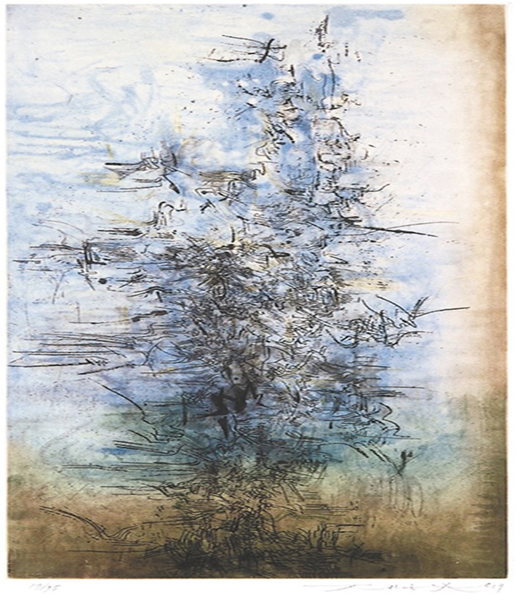 An artwork created by Zao Wou-Ki in 1959, titled Untitled Photo: Courtesy of  Casorella Museum