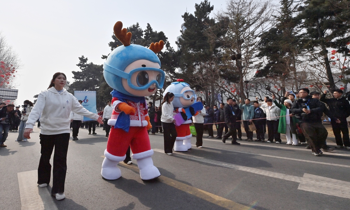 Mascots of the Changchun 2027 FISU Winter Universiade Photo: VCG