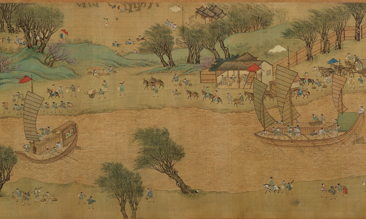 Part of the Riverside Scene at Qingming Festival by painter Qiu Ying  Photo: Courtesy of the Suzhou Museum