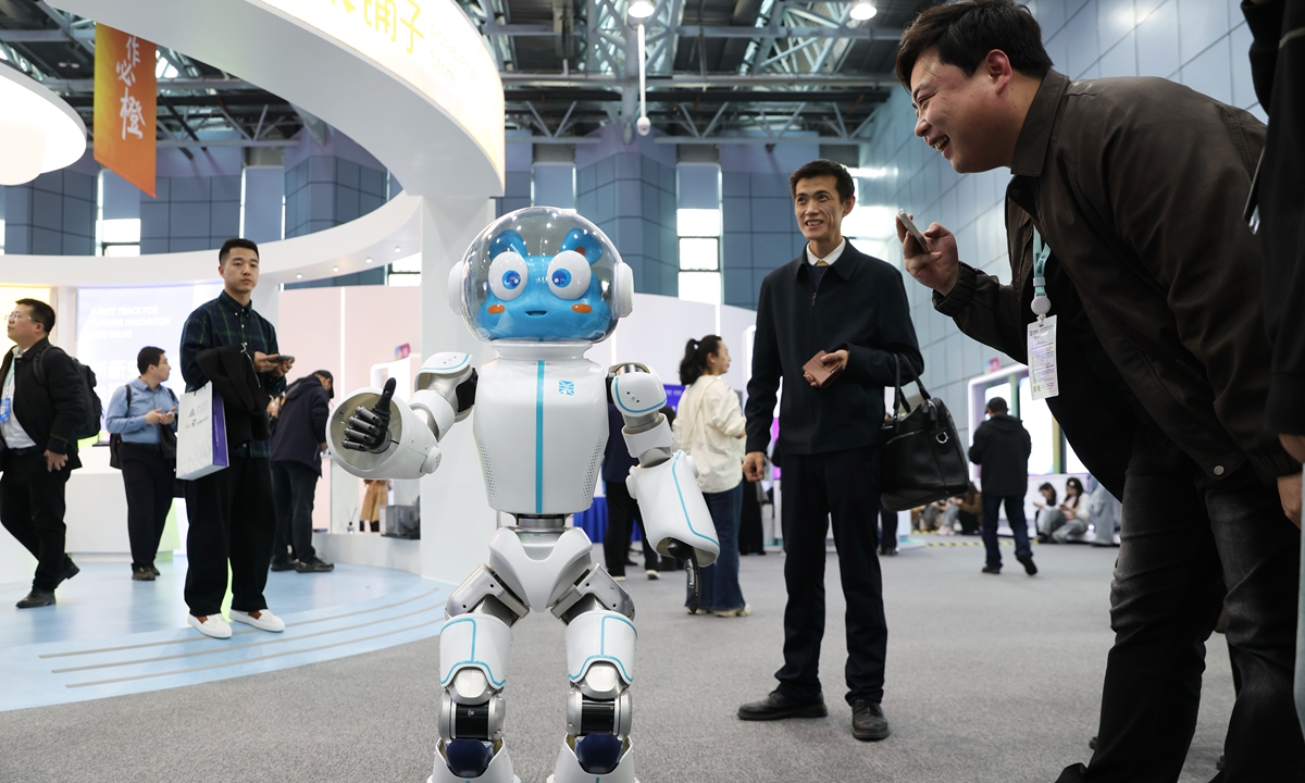 A corner of the 2026 Zhongguancun Forum in Beijing on March 25, 2026 Photo: VCG