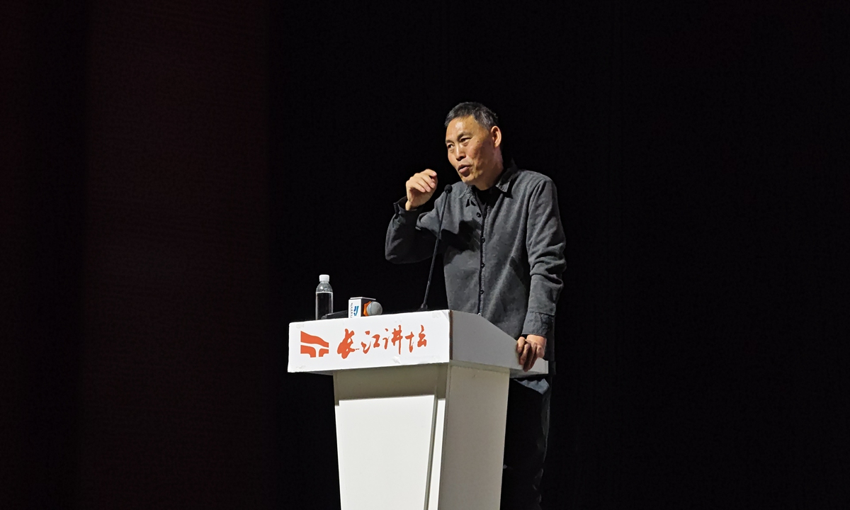 Chen Nianxi gives a speech at the Yangtze Forum hosted by the Hubei Provincial Library in Wuhan, Central China's Hubei Province, on March 14, 2025. Photo: IC