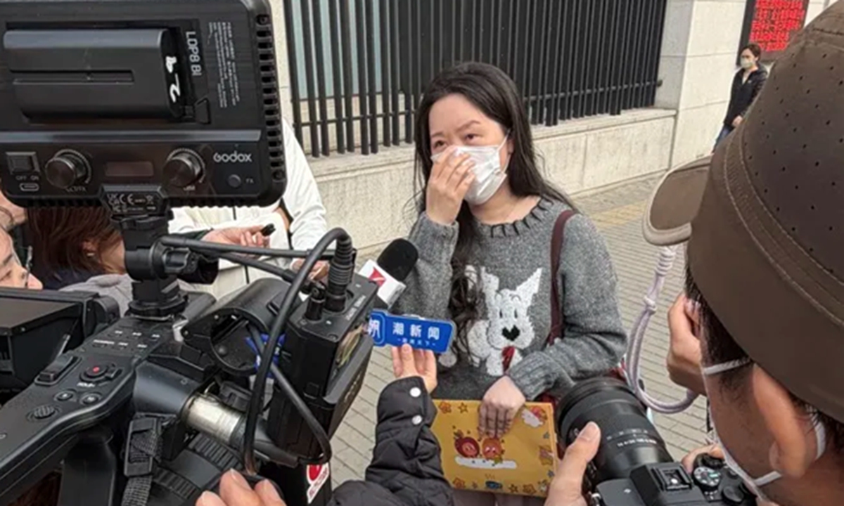 The owner of a poisoned West Highland White Terrier accepts an interview with the media after the second civil appeal in Beijing's first criminal case over pet poisoning on March 24, 2026. Photo: Screenshot from a website