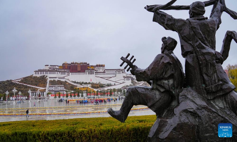 This photo taken on March 28, 2026 shows a view of the square in front of the Potala Palace in Lhasa, capital of southwest China's Xizang Autonomous Region.

Saturday marks the 67th anniversary of the democratic reform that abolished feudal serfdom in Xizang, with grand celebrations and commemorative activities held across the region.

On March 28, 1959, people in Xizang launched the democratic reform, freeing a million serfs. In 2009, the regional legislature announced March 28 as the day to commemorate the emancipation of the one million serfs. (Xinhua/Jigme Dorje)