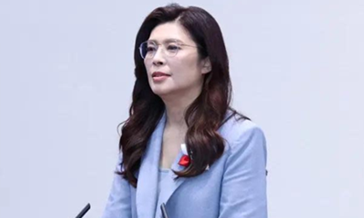 Cheng Li-wun, chairperson of the Chinese Kuomintang (KMT) party, held a press conference at 11 am. on Monday at Sun Yat-sen Hall at the Kuomintang's central headquarters to address her visit to the mainland. Photo: Screenshot from website