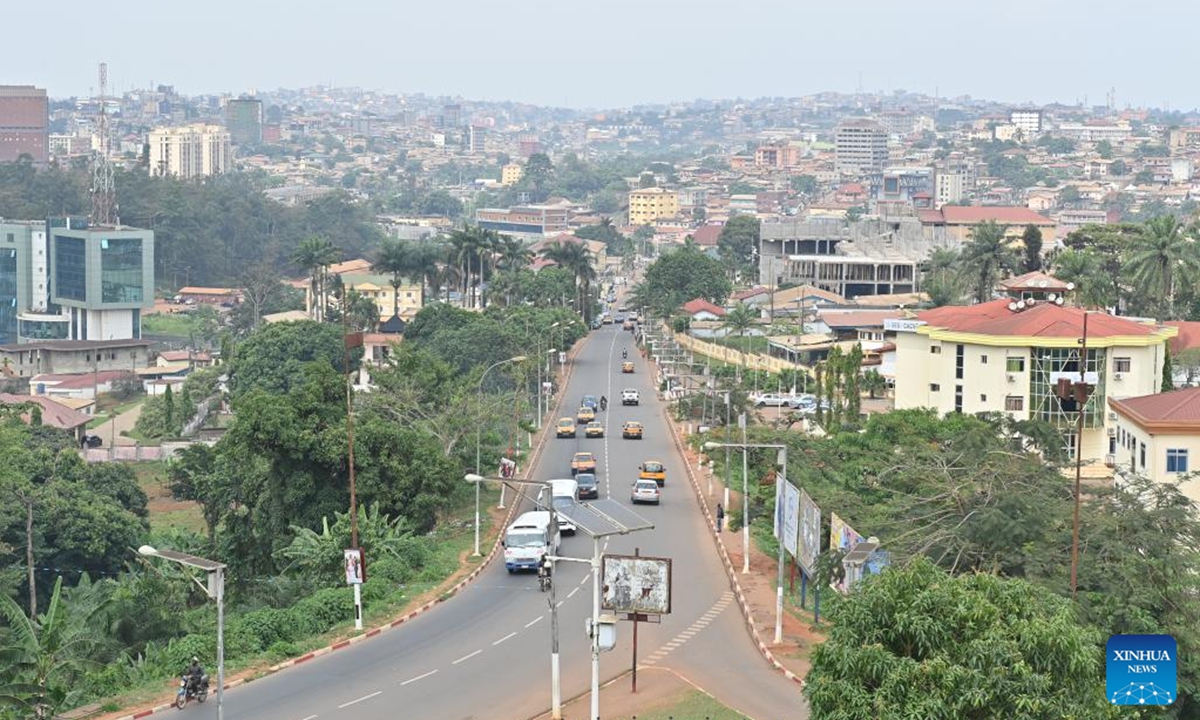 This photo taken on March 25, 2026 shows a city view of Yaounde, Cameroon. Situated in the hilly area of central Cameroon at an altitude of 750 meters, Yaounde is the capital and second-largest city of Cameroon. (Xinhua/Liu Qiong)