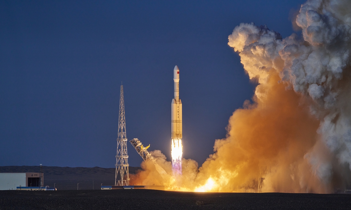 China's Kinetica-2 Y1 rocket lifts off for its maiden flight from the Dongfeng Commercial Space Innovation Test Zone in Northwest China on March 30, 2026. Photo: courtesy of the CAS Space 