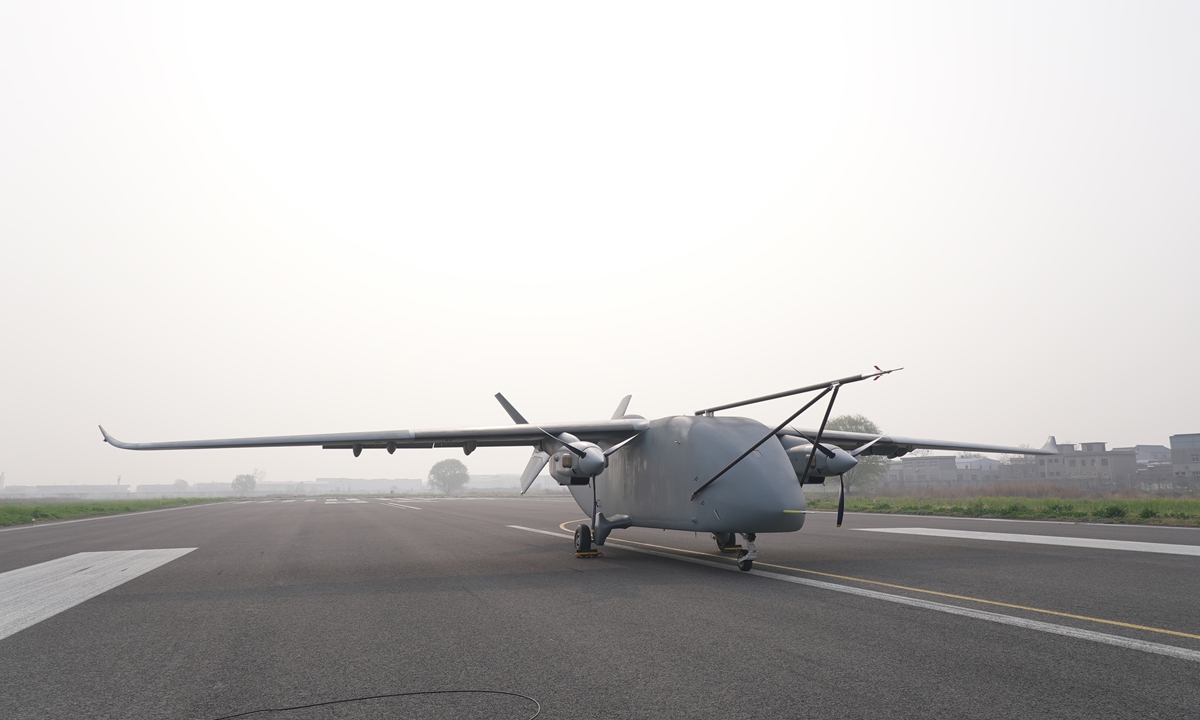 China's first 7-ton fully domestically developed cargo drone NORINCO LUCA makes successful maiden flight in Zhengzhou, Central China's Henan Province, on March 31, 2026. Photo: cnsphoto