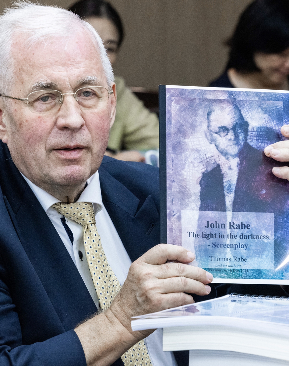 Thomas Rabe, grandson of John Rabe, presents a documentary series 