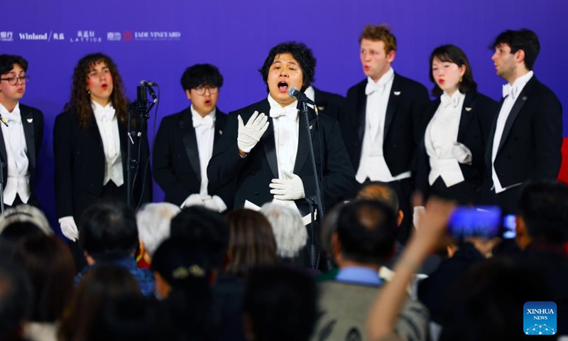 The Whiffenpoofs a cappella choir of Yale University performs in Beijing, capital of China, March 31, 2026. (Xinhua/Lu Ye)
