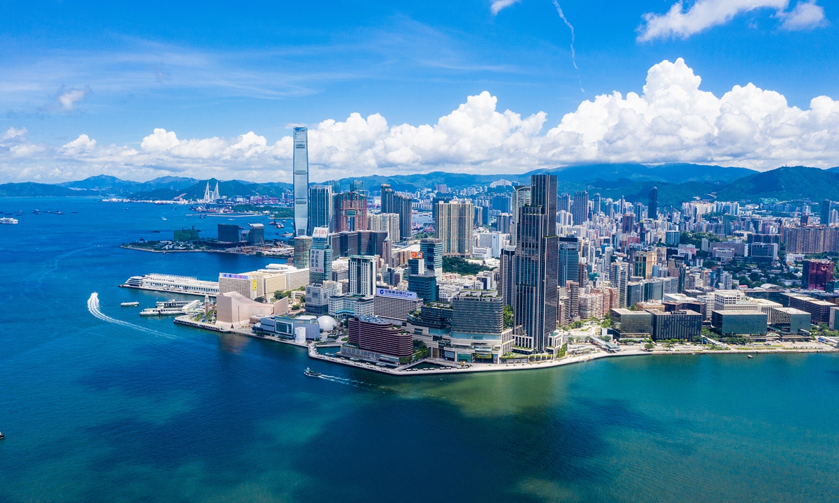 An aerial view of Kowloon, Hong Kong Special Administrative Region Photo: VCG