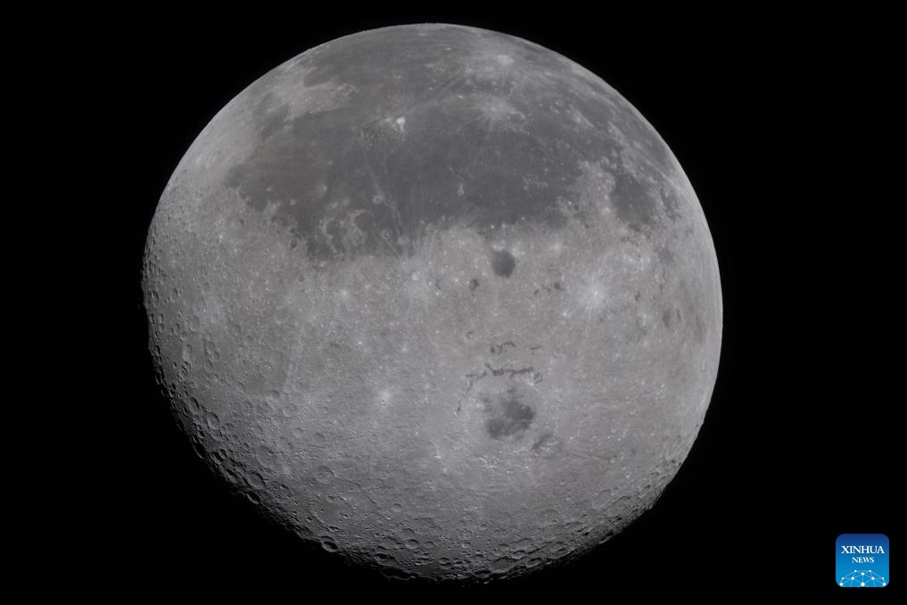 Photo taken on April 6, 2026 shows the Moon seen from the Orion spacecraft. The crew of the Artemis II mission on Monday broke the record for the farthest distance from Earth ever traveled by humans, surpassing the milestone achieved by Apollo 13 in April 1970, according to NASA. (NASA/Handout via Xinhua)