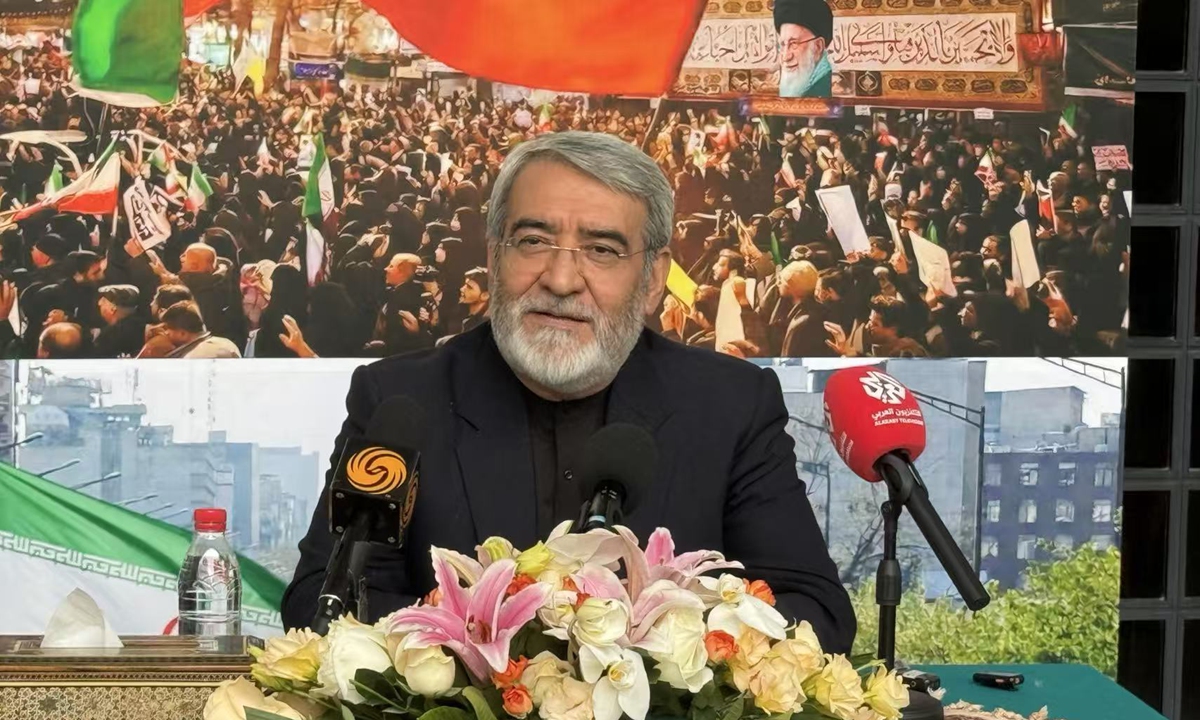 Iranian Ambassador to China Abdolreza Rahmani Fazli speaks at a press conference at the Embassy of the Islamic Republic of Iran in China on April 8, 2026. Photo: Courtesy of the Embassy of the Islamic Republic of Iran in China

