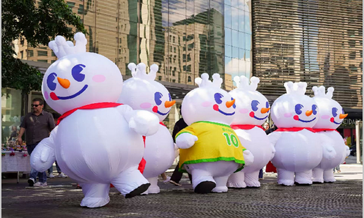 Chinese ice cream and beverage chain Mixue marks its arrival in the Brazilian market with the opening of its first store in Sao Paulo on April 11, 2026. Photo: Courtesy of Mixue Bingcheng