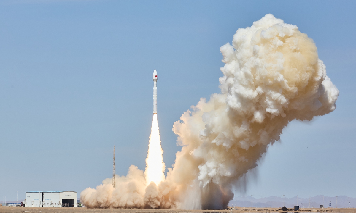 The Kinetica-1 Y12 carrier rocket carrying 8 satellites takes off from the Dongfeng commercial space innovation pilot zone in Northwest China on April 14, 2026 (See story on Page 4). Photo: cnsphoto 