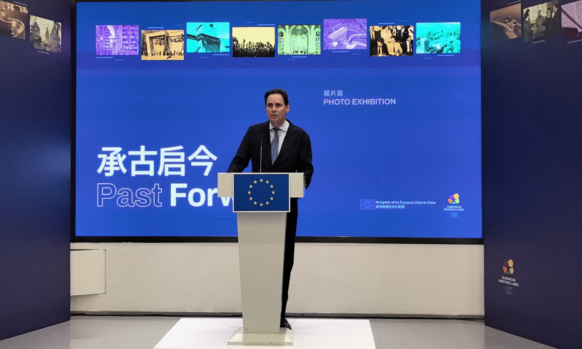 EU Ambassador to China Jorge Toledo delivers a speech at the opening ceremony in Beijing on April 9, 2026. Photo: Dong Feng/GT