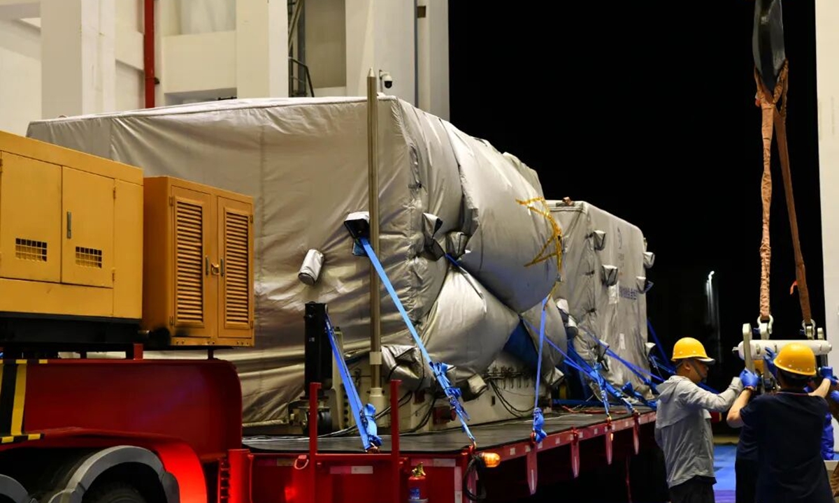 The probe for China's Chang'e-7 lunar mission has been safely transported to the Wenchang Space Launch Site in South China's Hainan Province as of the evening of April 9, 2026. Photo: China Manned Space Agency (CMSA)