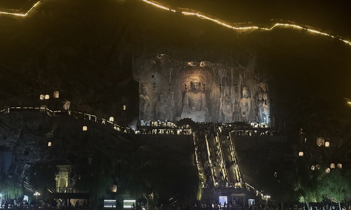 The giant buddha of Longmen Grottoes in Luoyang, Central China's Henan Province Photo: Li Hang