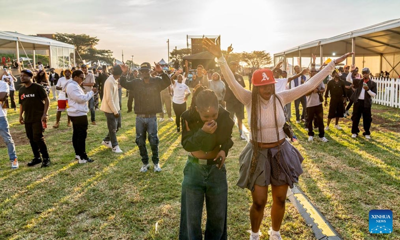 People enjoy themselves during a music festival at Constitution Hill in Johannesburg, South Africa, April 11, 2026. (Photo by Shiraaz Mohamed/Xinhua)