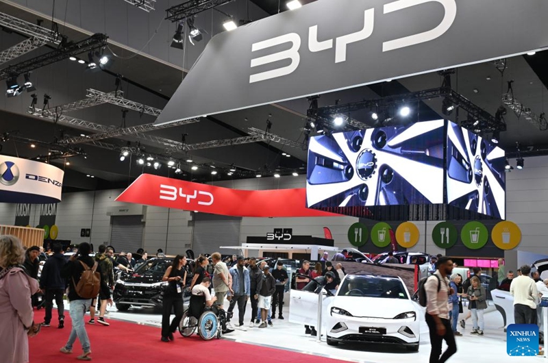 People visit the 2026 Melbourne Motor Show in Melbourne, Australia, April 10, 2026. (Xinhua/Xu Haijing)