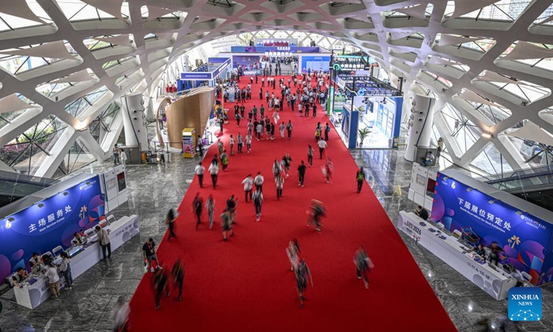 People visit the sixth China International Consumer Products Expo (CICPE) in Haikou, south China's Hainan Province, April 13, 2026.