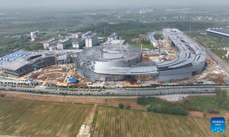 An aerial drone photo taken on April 15, 2026 shows the construction site of the Burning Plasma Experimental Superconducting Tokamak (BEST) in Hefei, east China's Anhui Province. Dubbed the artificial sun, the BEST facility represents one of China's major ventures into controlled nuclear fusion and is poised to attempt the world's first fusion energy power generation demonstration. (Xinhua/Zhou Mu)

