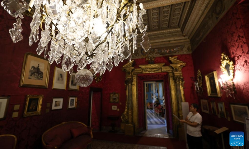 A tourist visits the Napoleonic Museum in Rome, Italy, April 17, 2026. (Xinhua/Li Jing)