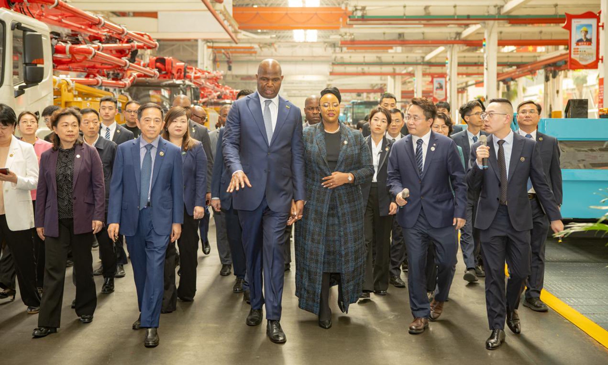 Mozambican President Daniel Chapo visits equipment manufacturer SANY Group in Changsha, Central China's Hunan Province, during his trip to China. Photo: X account of President Daniel Chapo