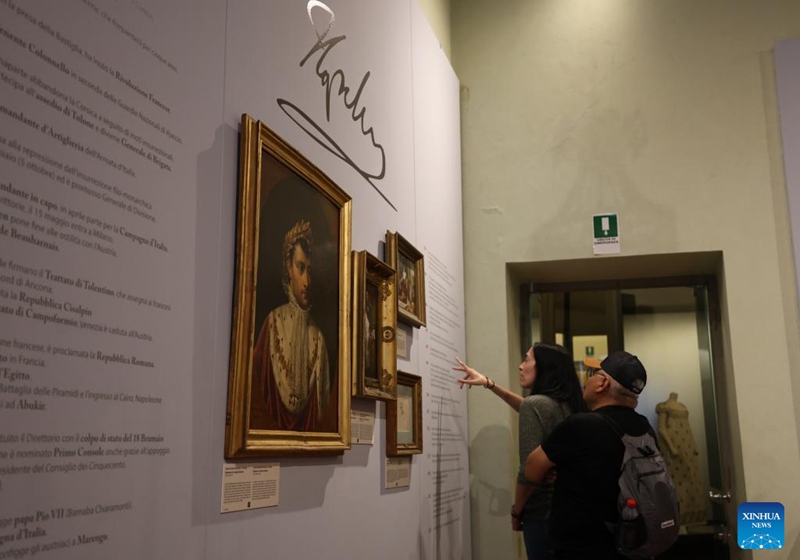 Tourists visit the Napoleonic Museum in Rome, Italy, April 17, 2026. (Xinhua/Li Jing)