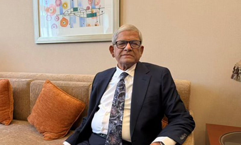 Mirza Fakhrul Islam Alamgir, secretary-general of the Bangladesh Nationalist Party and minister of local government, rural development and cooperatives, talks with the Global Times on April 21, 2026. Photo: Chen Qingqing/GT 
