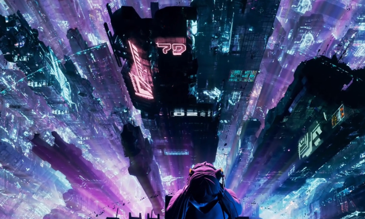 A sci-fi art work of Huang Rui featuring future city Photo: Courtesy of Huang