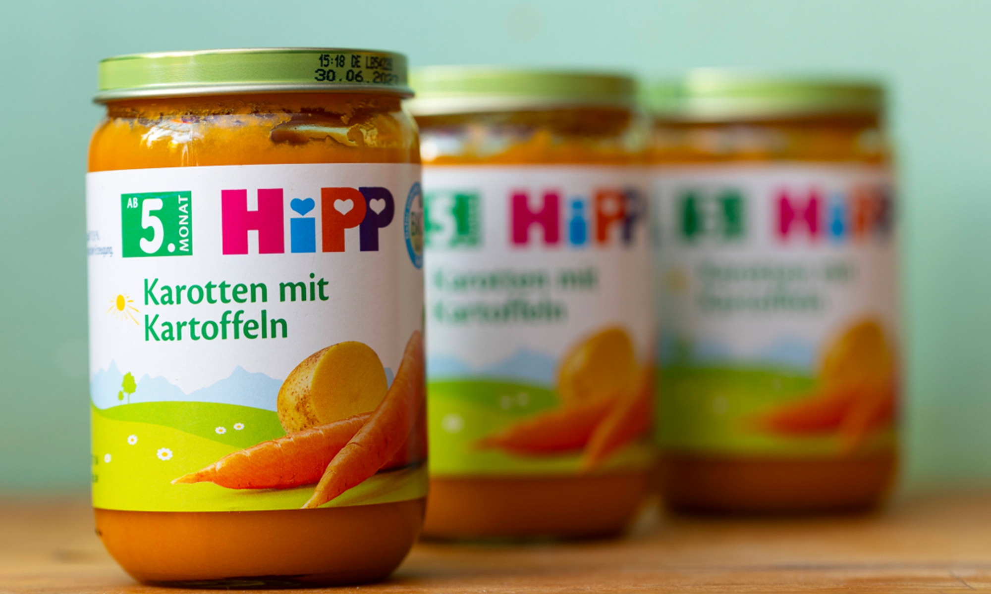 A HiPP carrot and potato baby food jar  Photo: VCG