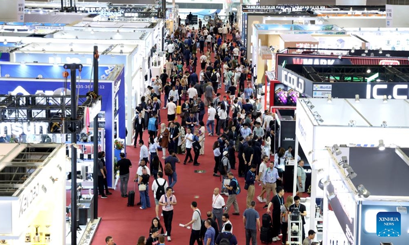 This photo taken on April 19, 2026 shows a view of the 139th edition of the China Import and Export Fair in Guangzhou, south China's Guangdong Province. (Xinhua/Lu Hanxin)

