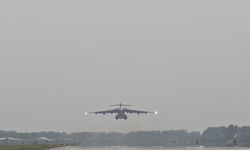 PLA Air Force's Y-20B conducts first overseas mission, flying to South Korea to repatriate 13th batch of CPV martyrs' remains