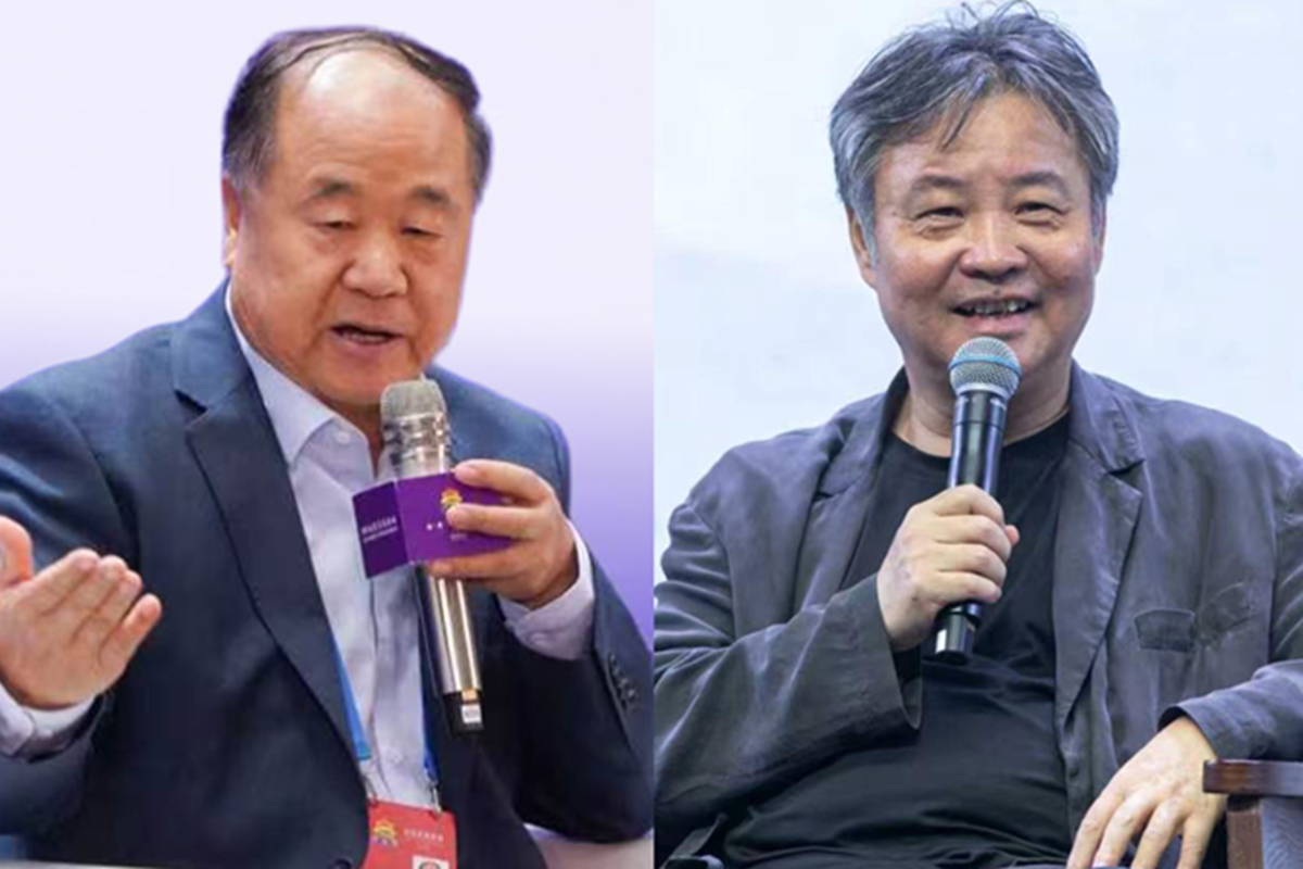 Chinese authors Mo Yan (left) and Yu Hua  Photos: VCG