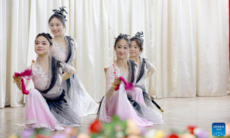 Performers perform during the Charm of Chinese Kung Fu in Bishkek, Kyrgyzstan, April 23, 2026. (Photo by Roman/Xinhua)