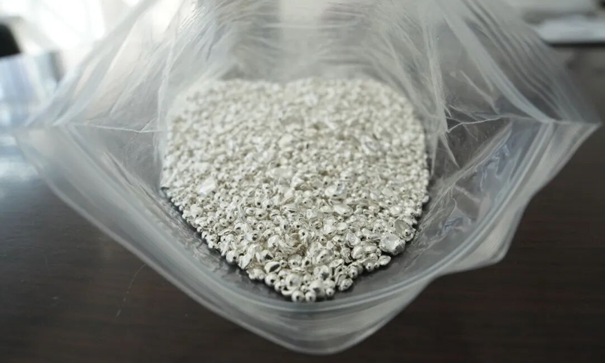 Silver granules Photo: WeChat account of the General Administration of Customs