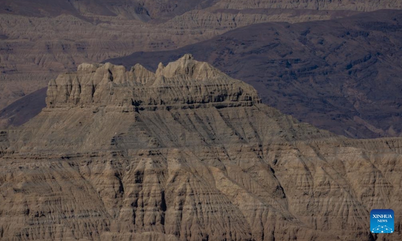 This photo taken on April 26, 2026 shows the landscape of earth forest in Zanda County of Ngari Prefecture, southwest China's Xizang Autonomous Region. (Xinhua/Tenzing Nima Qadhup)

